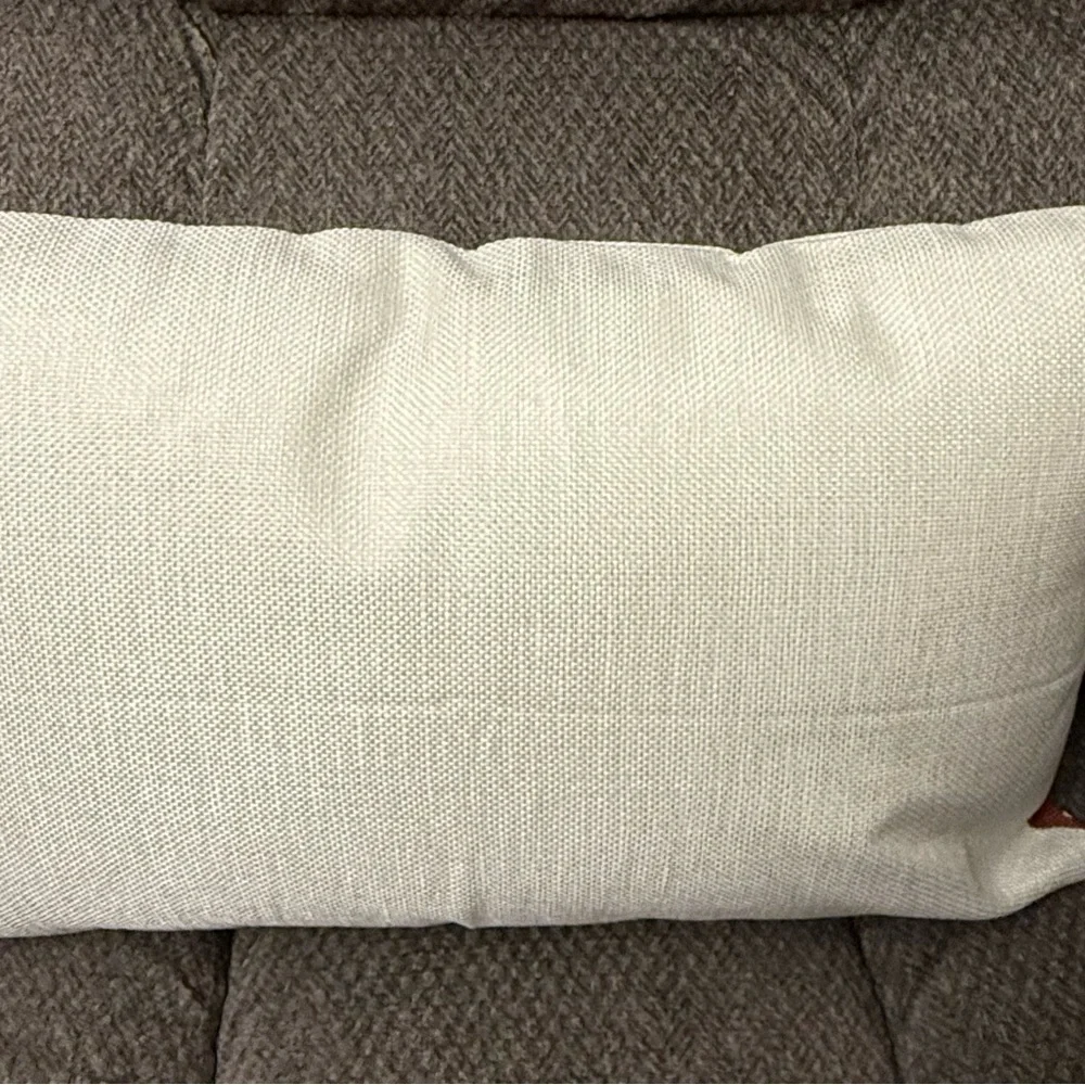 2/Festive Red and White Happy Winter Snowflake “Let It Snow” Pillows